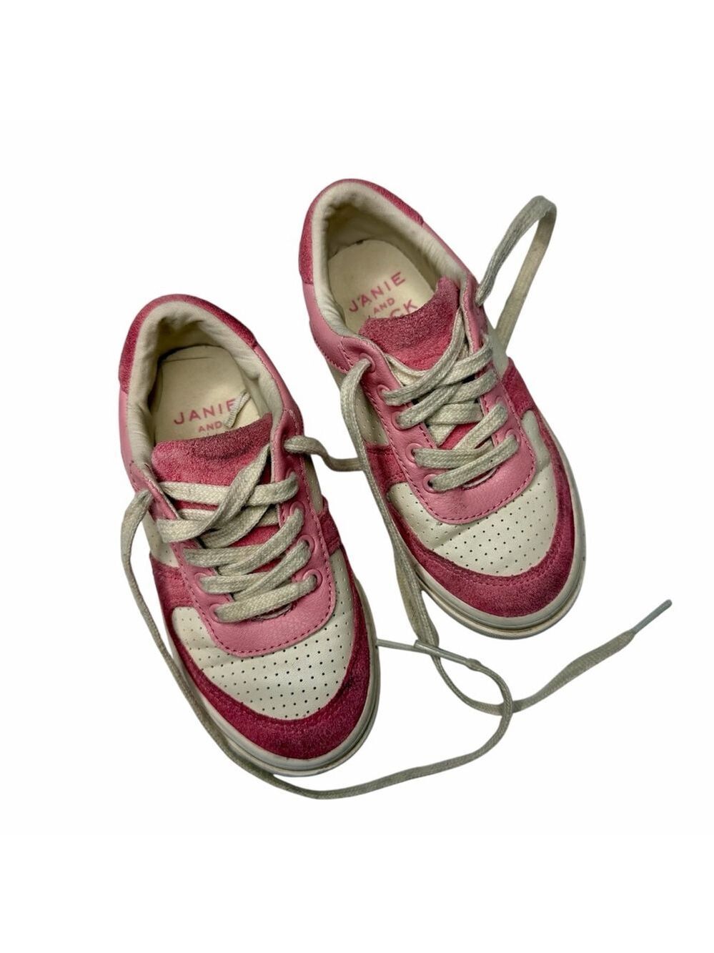 Janie and Jack Girls Color Block Pink Suede Size 11